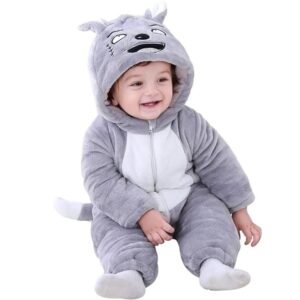 BRANDONN Boy Baby Flannel Jumpsuit Panda Style Cosplay Clothes Bunting Outfits Snowsuit Hooded Romper Outwear