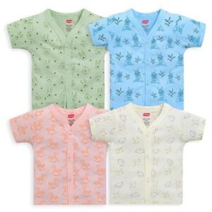 LuvLap Unisex's Printed Cotton Regular Fit H/S Jhabla Shirt