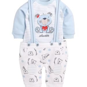 BABY GO Designer Half Sleeve Dungaree for Baby Boys