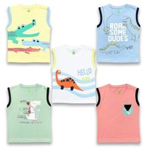 YUV Baby Boy's & Baby Girl's T-Shirt (Set of 5)