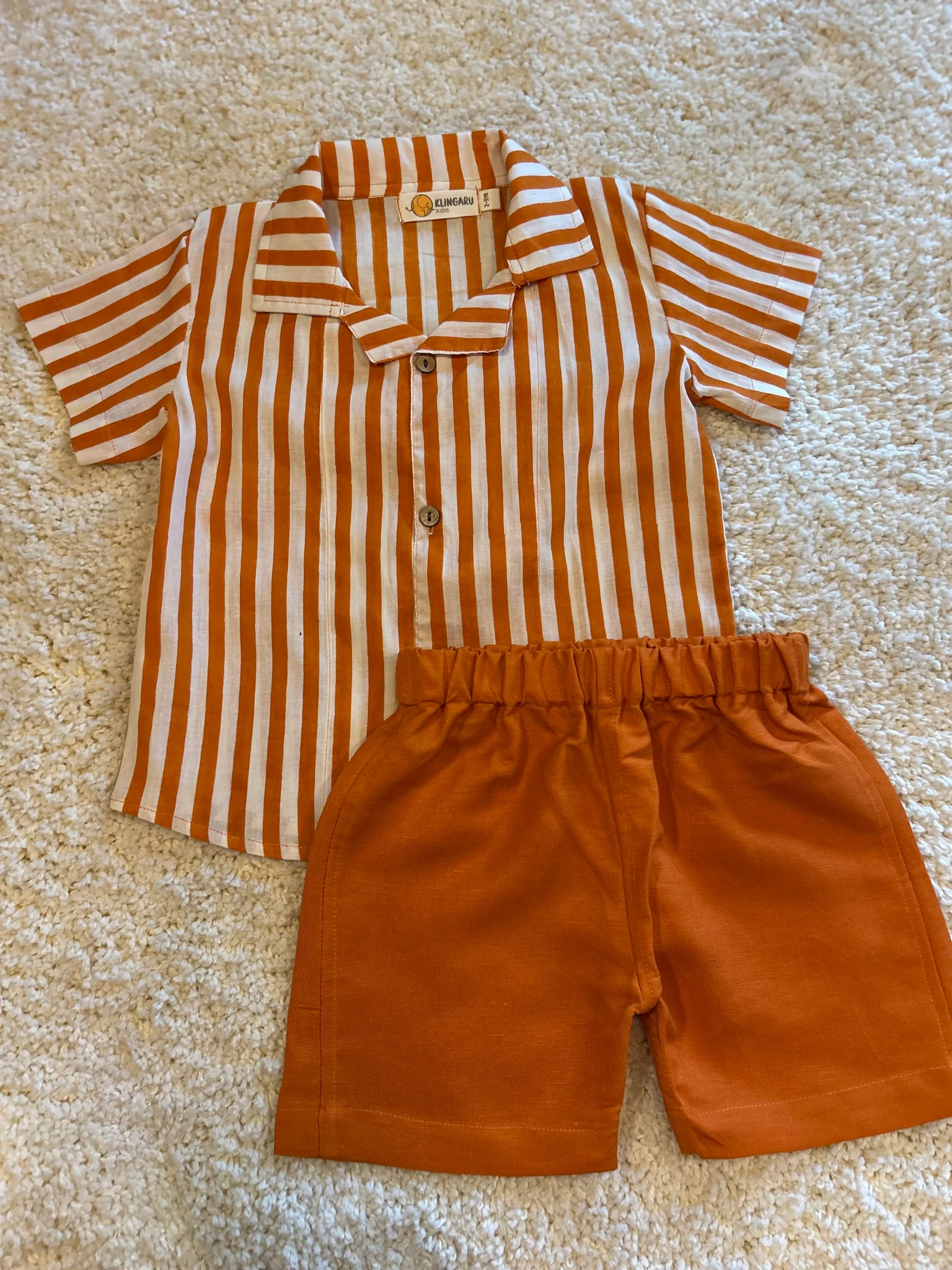 Klingaru Co-ord Set - Orange Stripes - Image 2